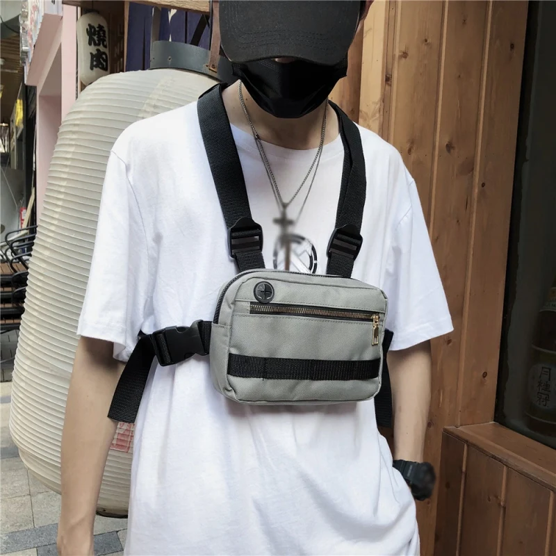 

Men Women hunting Tactical Chest Bag Hip Hop Streetwear Waist Bag Adjustable Tactical Chest Bags Fanny Pack