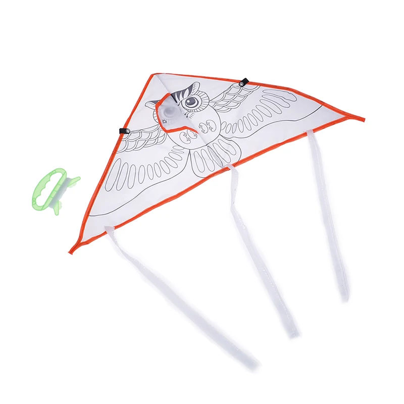 Cometa de playa para ni&ntilde;os, juguetes deportivos divertidos, bricolaje, pintura, cometa, p&aacute;jaro m&aacute;gico, volando, plegable, al aire libre-0