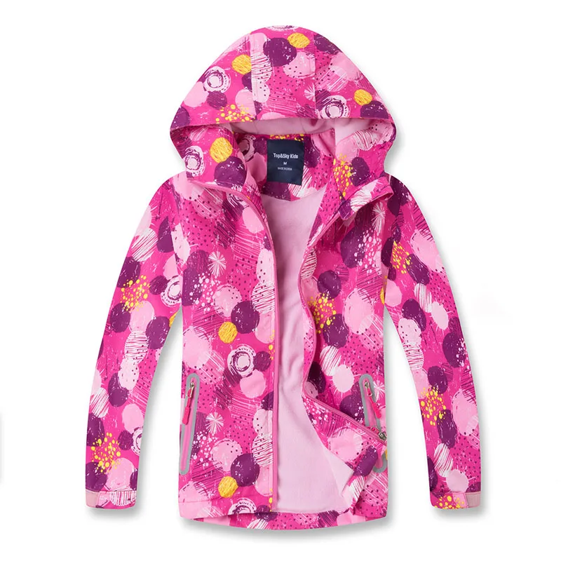 Waterproof Girls Jackets 2021 Winter Fashion Kids Girl Outerwear Windproof Hooded For Children's Polar Fleece Coats | Детская одежда