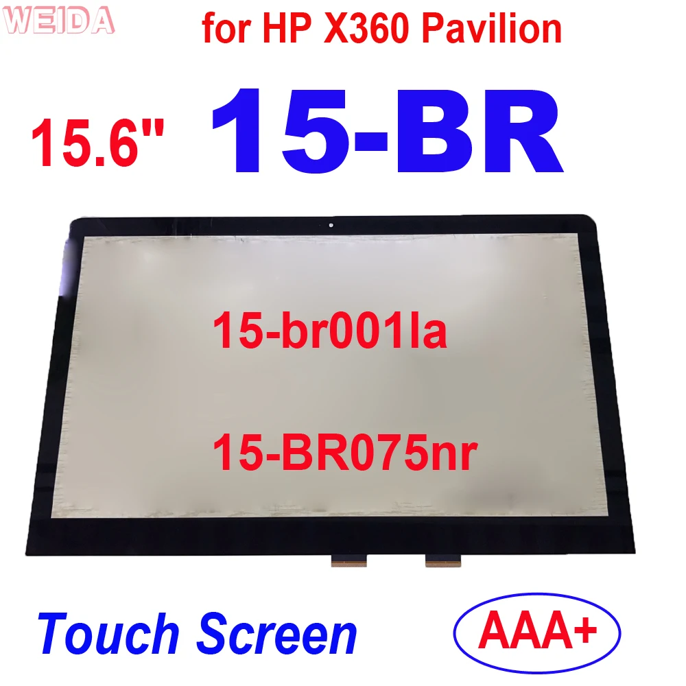 

AAA+ 15.6" Touch Screen for HP X360 Pavilion 15-BR 15T-BR000 15 BR Series Touch Screen Digitizer Replacement for HP 15-BR Touch