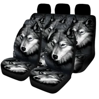 aimaao wolf print car seat cover full set universal fit comfort bucket seat and bench seat protectors fit for car suvtruck