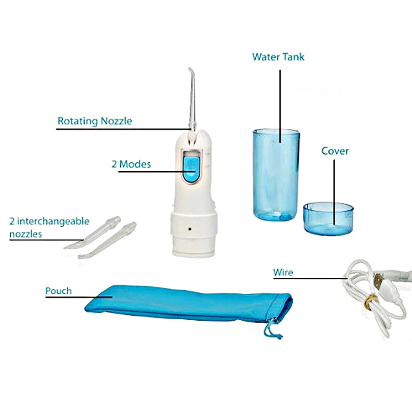 

2021 New Oral irrigator Portable usb rechargeable water flosser Water Jet 150ml Water Tank Waterproof Teeth Cleaner Oral Care