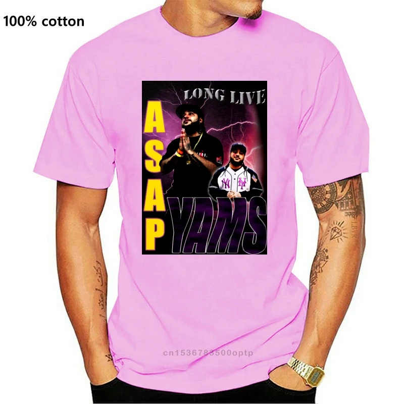 Футболка мужская с принтом как можно скорее YAMS хлопковая Повседневная рубашка