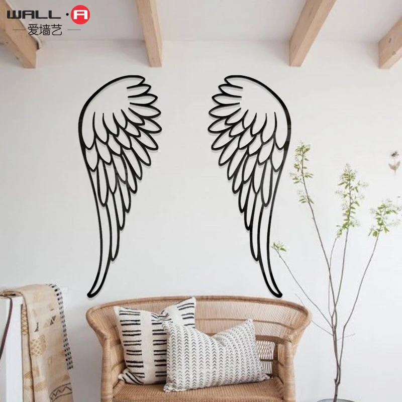 WS91 перьями для девочек 3D акриловые наклейки на стену простой перо забавные | Дом и