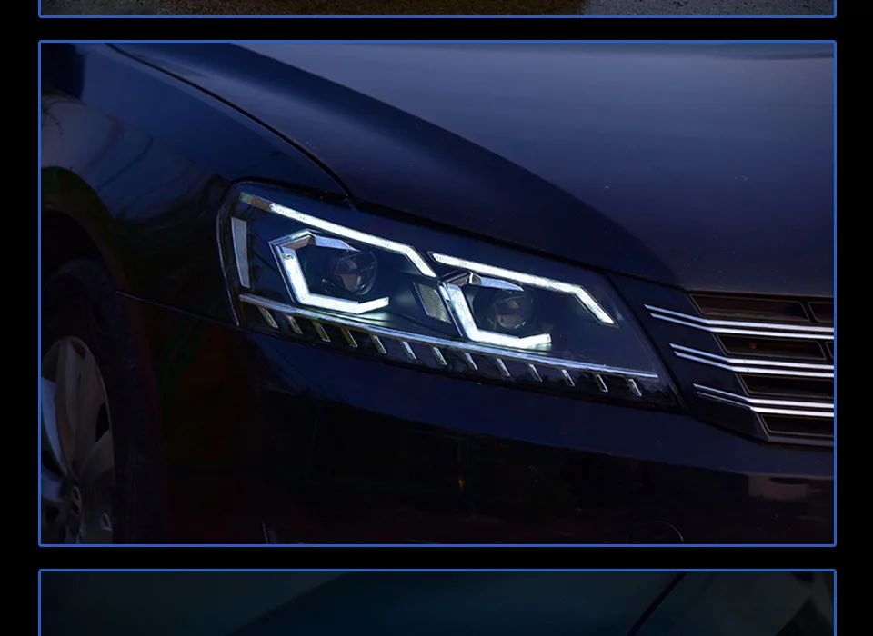 Фары для VW Passat B7 2011- DRL дневные ходовые огни Светодиодный Биксеноновая лампа Противотуманные фары тюнинг автомобильные аксессуары