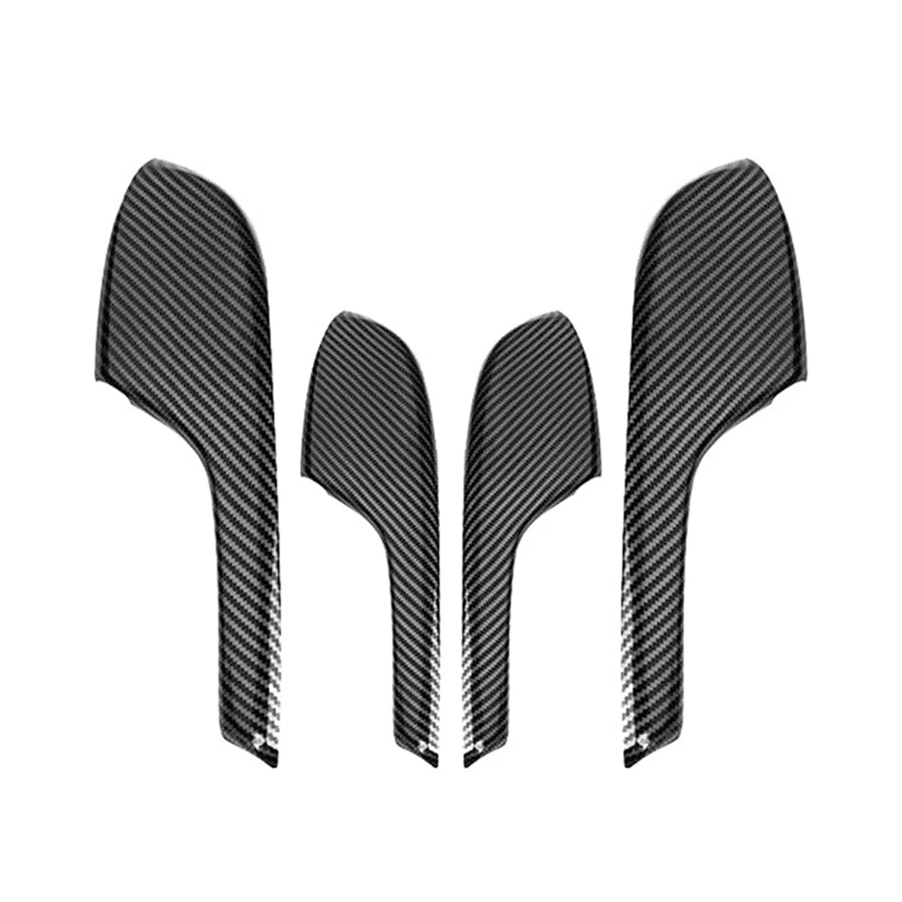 4 sztuki Włókno węglowe Wewnętrzny podłokietnik drzwi wewnętrznych samochodu Pokrywa ABS Dekoracja do Hondy Civic 2016 2017 2018 2019 2020