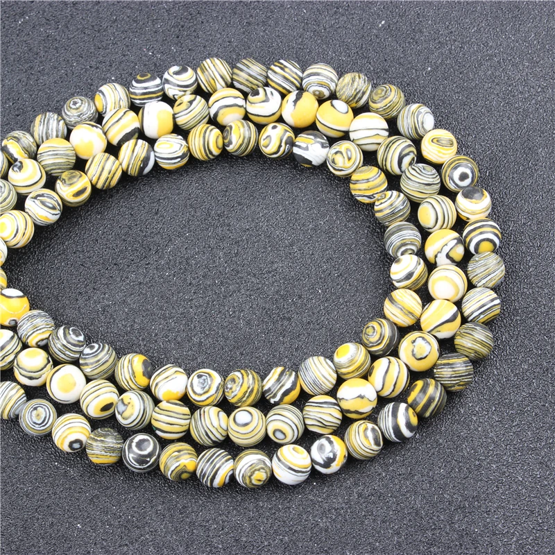 

WholesaleYellow Peacock NaturalRoundBeadsLooseBeads4/6/8/10/12MMSuitableForJewelryMakingDIYBraceletNecklace