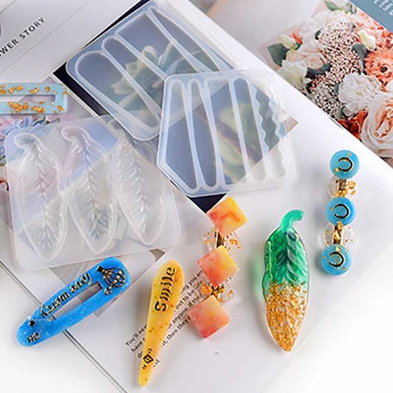 

Hair Pin Resin Mold,Epoxy Resin Mold Hair Clip Barrette Casting Silicone Mould DIY Crafts Jewelry Hairpin Making Tools