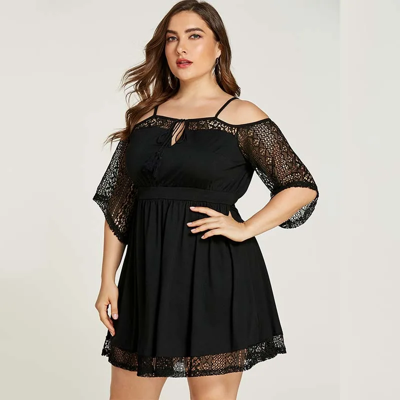 YOINS 2020 весеннее зимнее женское платье элегантное плюс размер на бретельках