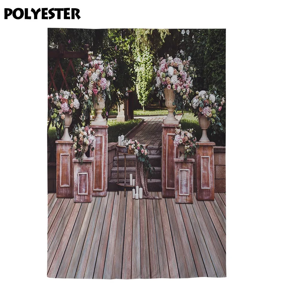 Фотофон Allenjoy фоны для свадебной сцены Весенний сад деревянный пол цветок дерево