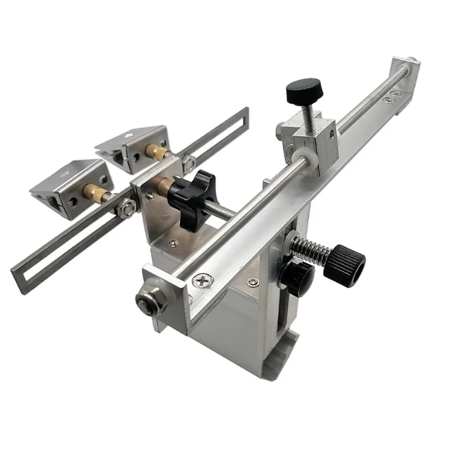 

Knife Sharpener 360° Rotation Fixed-Angle Double Chuck Professional Sharpening Tool with 4 Diamond Sharpening Stones