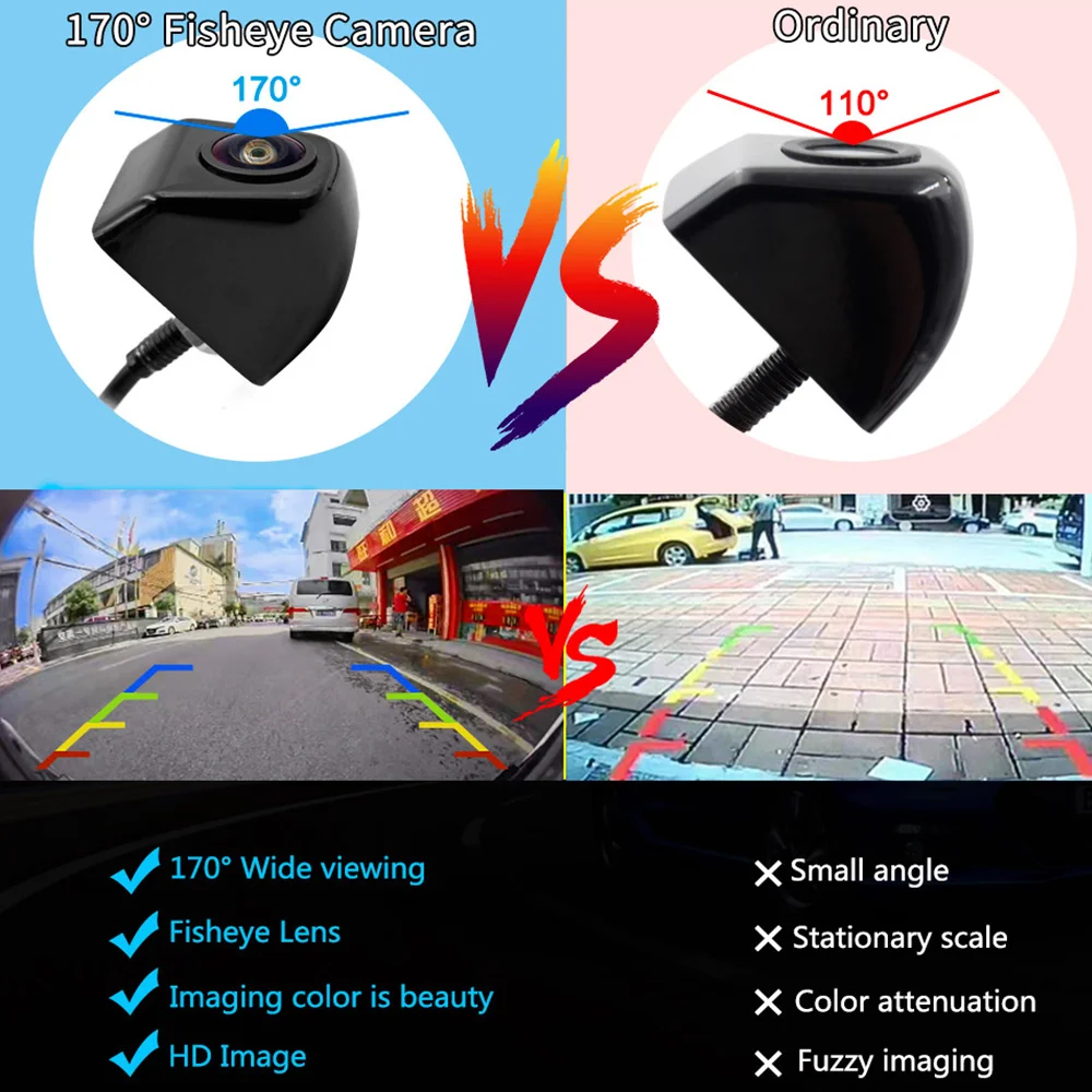 Камера заднего вида Автомобильная с функцией ночного видения 170 ° HD AHD/CVBS 720P |