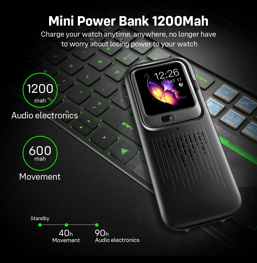 LEM11 4G Смарт часы Android 7,1 3 ГБ 32 ГБ с sim-картой 1200 мАч Внешний аккумулятор беспроводной Bluetooth динамик сменный ремешок
