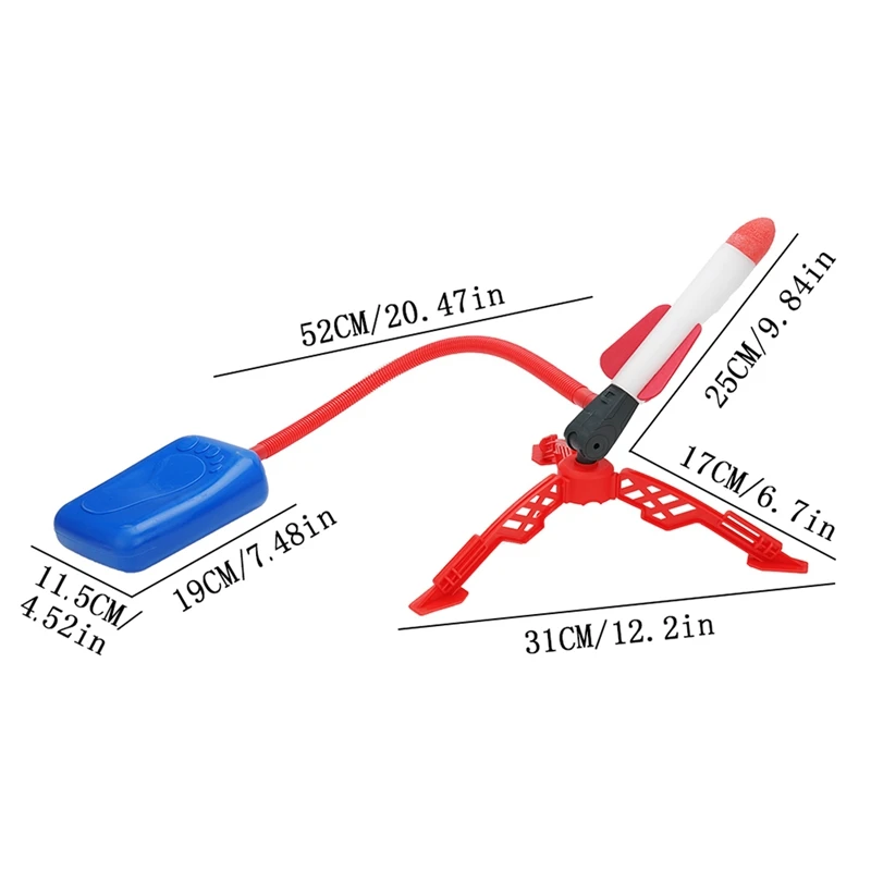 

Toy Rocket Launcher for Kids Air Pump Jump Stomp Blower Model Launch Launcher Rocket Up Toy Sports Toys