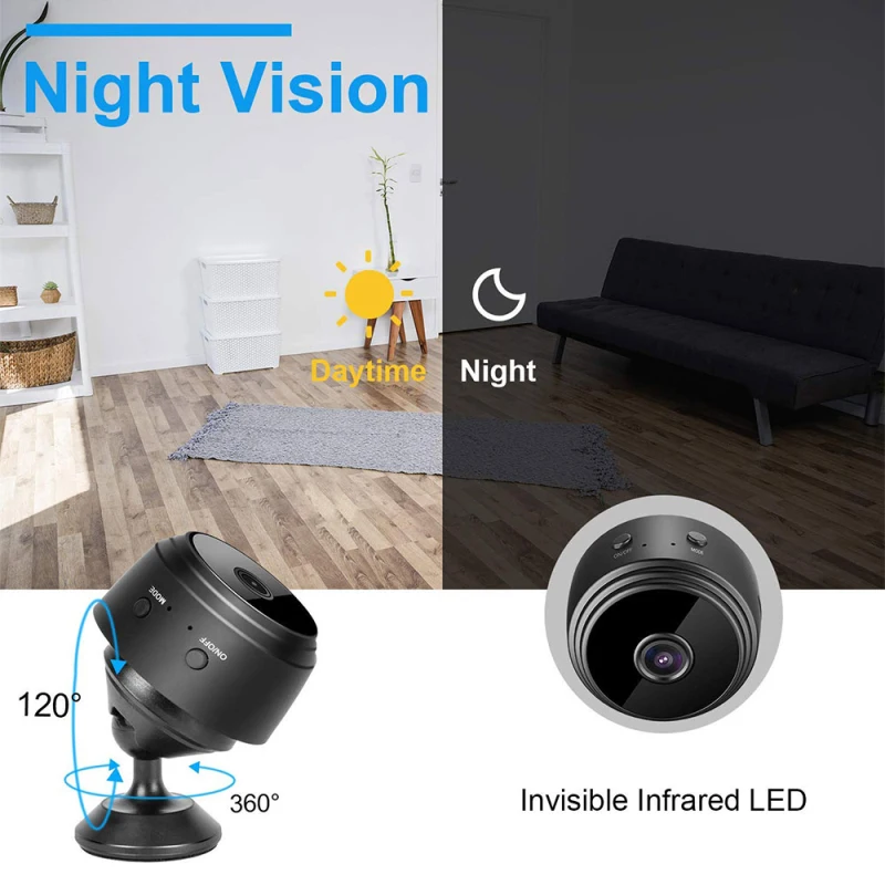 

1080P/4K HD Mini IP WIFI Camera Camcorder Wireless Home Security DVR Night Vision With Exercise Monitoring/APP Alarm