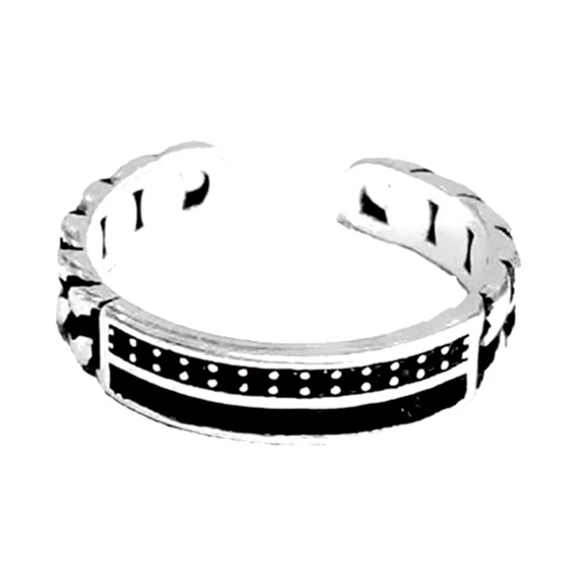 

Free shiping High Quality Pave Setting Black Zircon Stones Adjustable Rings Solid Vintage Cocktail Ring For Women