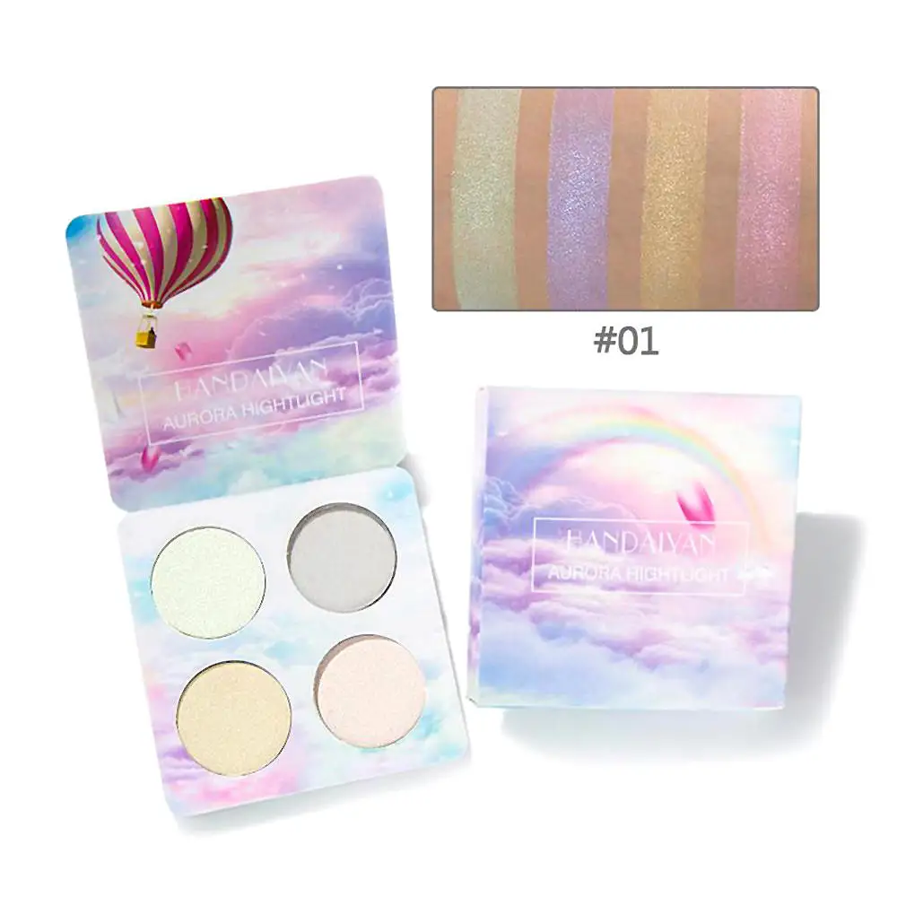 1 x палитра теней для век хайлайтер Шиммер лица жемчужные тени сияющая пудра