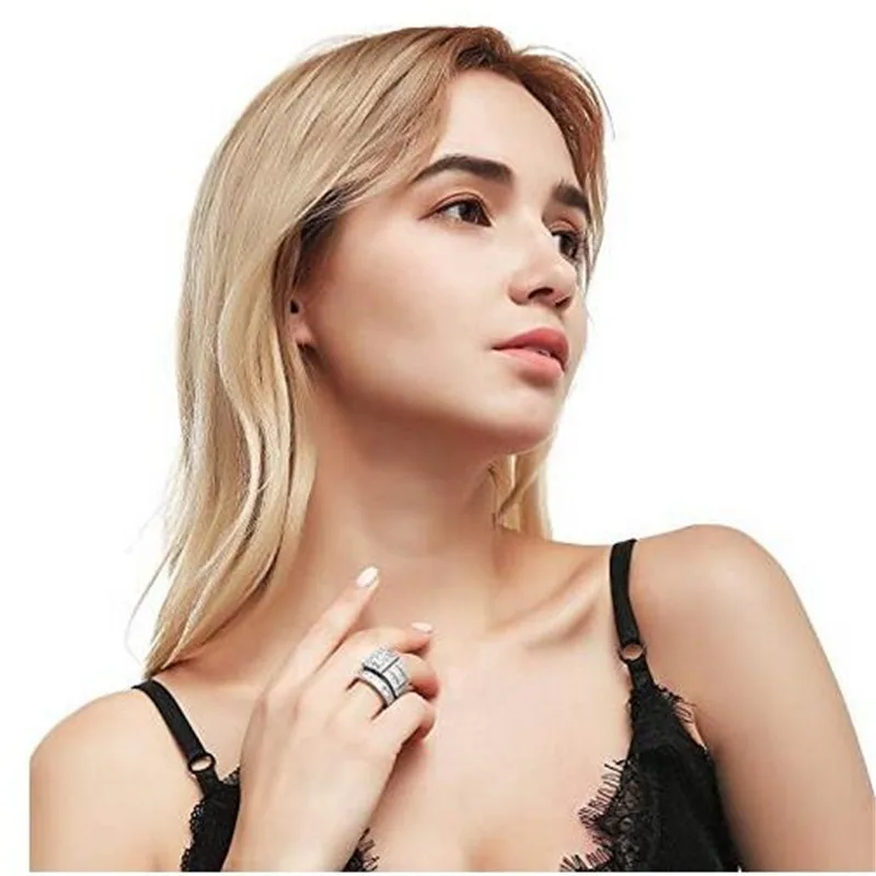 Роскошные ювелирные изделия для принцесс набор колец из стерлингового серебра 925