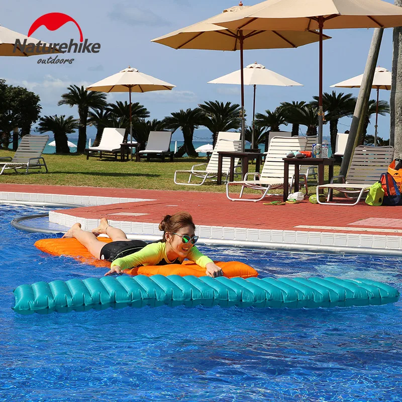 

Naturehike Air Bed 9cm Thicken Camping Mat With Pillow Lightweight Outdoor Tent Sleeping Pad Inflatable Mattress For Tent Mat