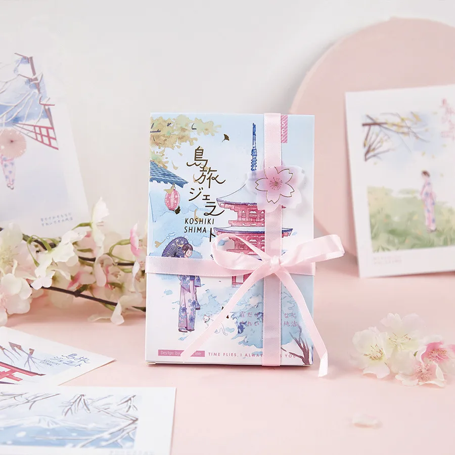 30 шт./компл. креативная японская иллюстрация открытка остров путешествия серия