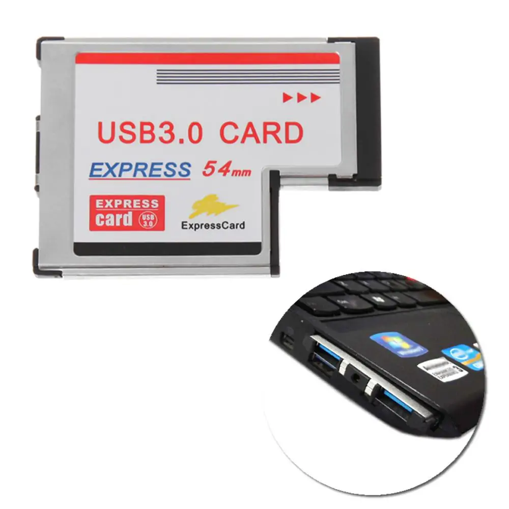 2 порта USB 3 0 концентратор экспресс карта скрытый 54 мм адаптер ExpressCard для
