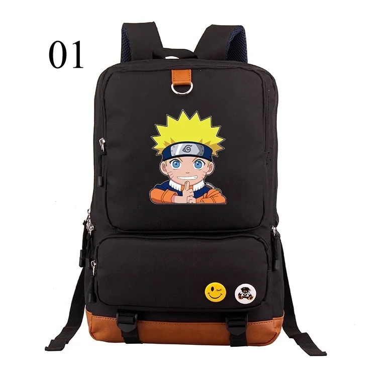 1 Наруто рюкзак Kakashi для учеников, мальчиков и девочек Uchiha Sasuke модный крутой Повседневный высококачественный рюкзак-сумка через плечо, для путешествий - Цвет: 1
