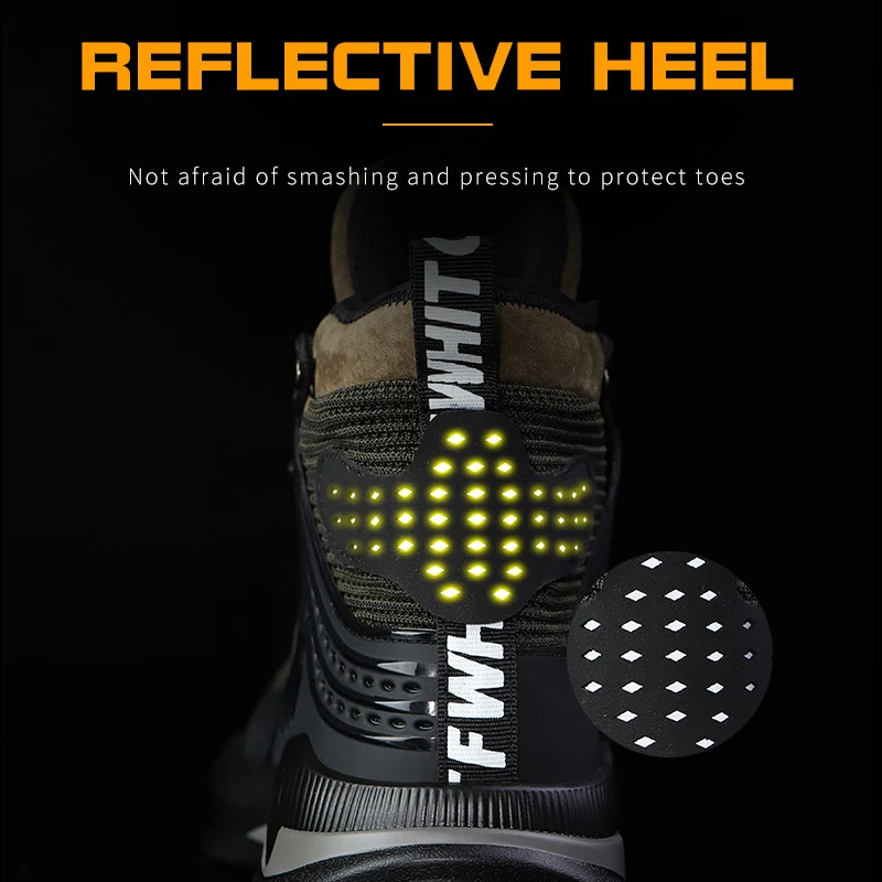 

BAOLESEM Men's Safety Shoes Women Work Shoes Man Puncture Proof Insole Anti-smashing Steel Toe Indestructible Sneakers Fashion