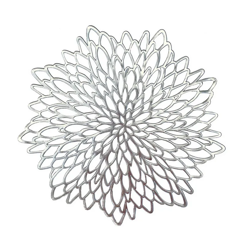 Hibiscus sliver 2/4/6/8 шт. каботажное судно теплоизоляция Коврики на стол колодки ПВХ выдолбленные Настольная Подставка для столовых приборов с защитой от скольжения, Кофе Чай коврики Украшения для кухни - Цвет: Hibiscus sliver