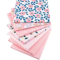 7 sheet muti sizes apparel fabric cartoon print cloth material cotton diy handmade patchwork sewing supplies flower series