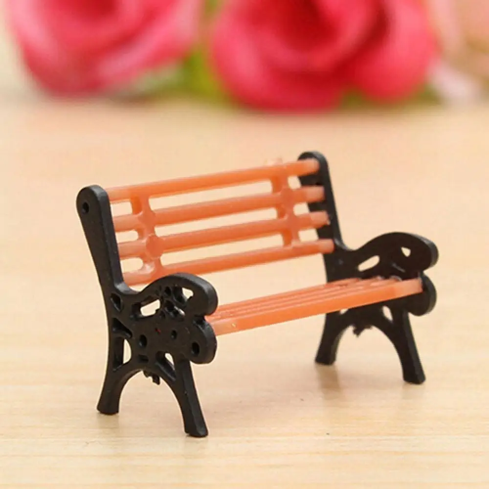 80% HOT SALE Mini Garden Ornament Miniature Park Bench Craft DIY House Decor Bench Model