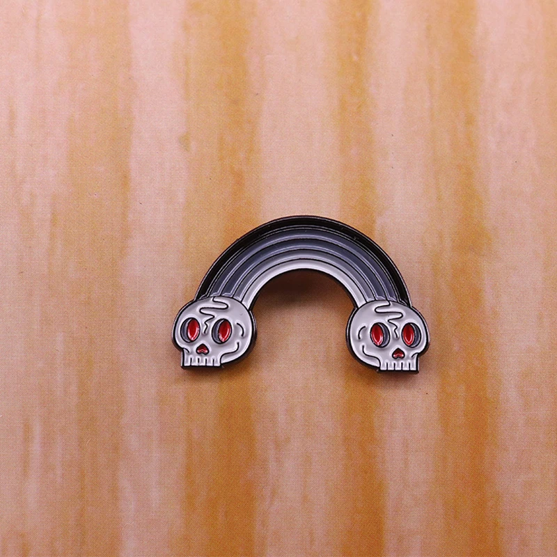 Шикарные украшения для хэллоуивечерние в стиле панк с черепами и радужными