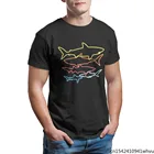 Мужская футболка в стиле ретро с принтом акулы в стиле панк