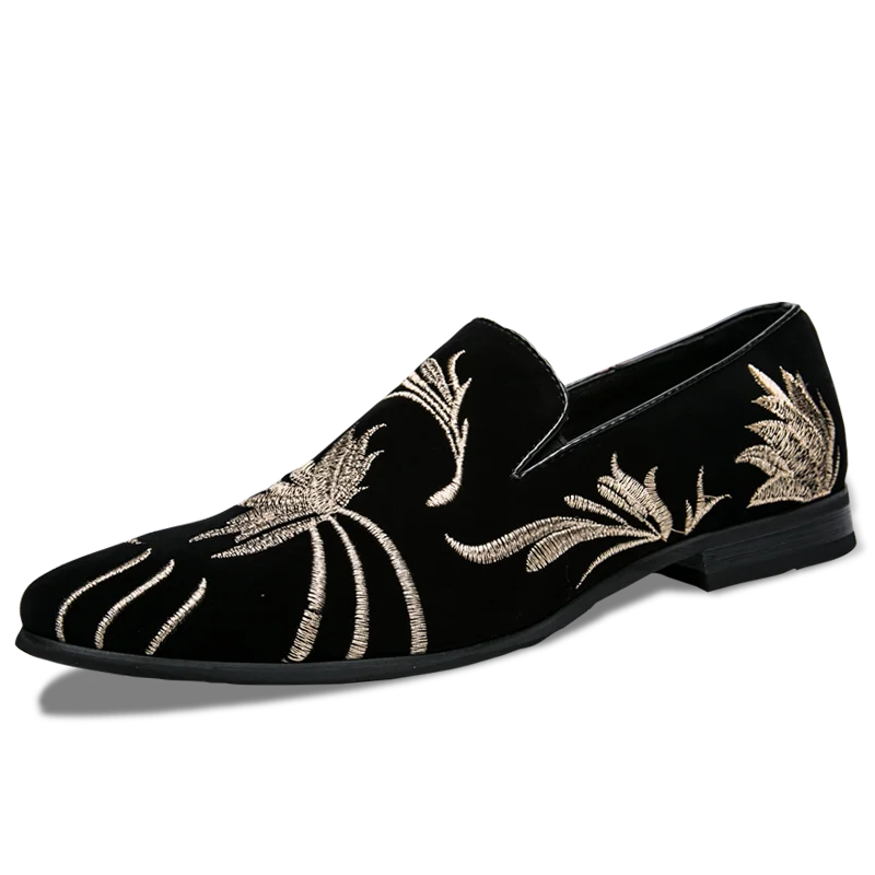 Роскошные Дизайнерские мужские туфли Стразы с пряжкой на плоской подошве