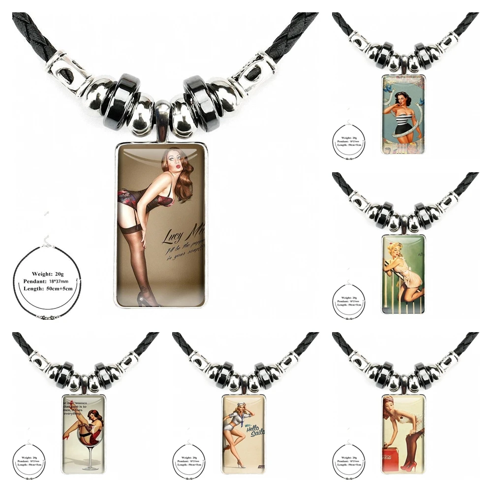 Веб-сайты булавка пинап сексуальная девушка стеклянный кулон подвеска в виде