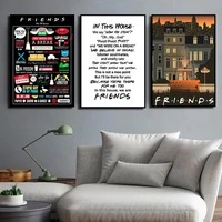 diy 5d diamond painting friends tv show poster quotes art painting print central perk wall pictures dormitory bedroom decor
