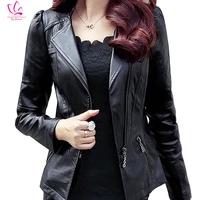 2020 fashion new womens leather jacket bright colors black motorcycle coat short faux leather biker jacket soft jacket female