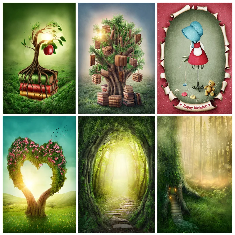 

Fairy Tale Wonderland Forest Jungle Fairy Dreamy Photo Backdrops Children Photography Backgrounds For Photo Studio 210403MST-02