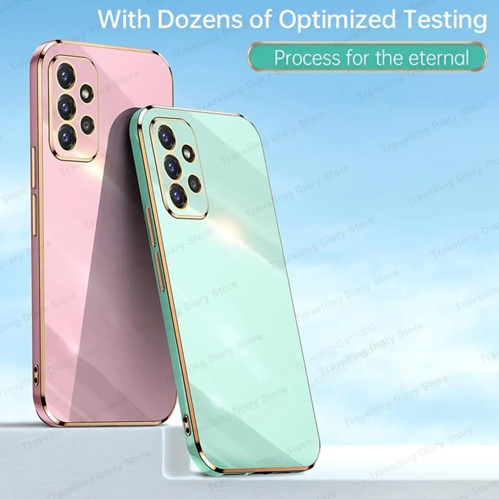 Fundas For Samsung A 52 A72 A32 6D Electroplated Cases For Samsung Galaxy A 52 A72 A52 A 32 A82 5G Camera Lens Protect for A52S