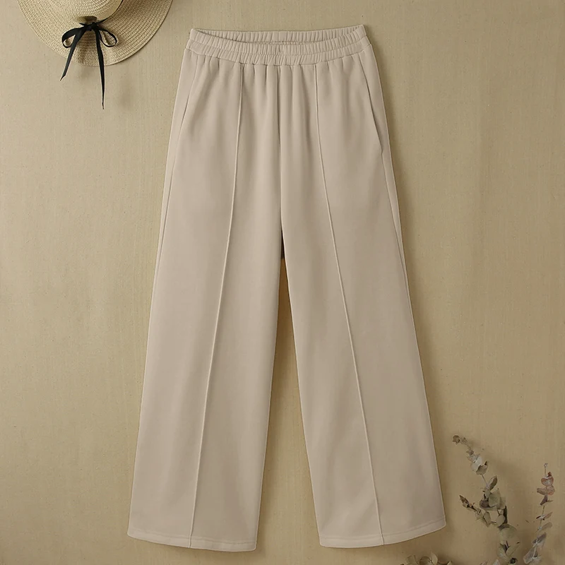 Элегантные женские брючные комплекты повседневный костюм топ с круглым вырезом