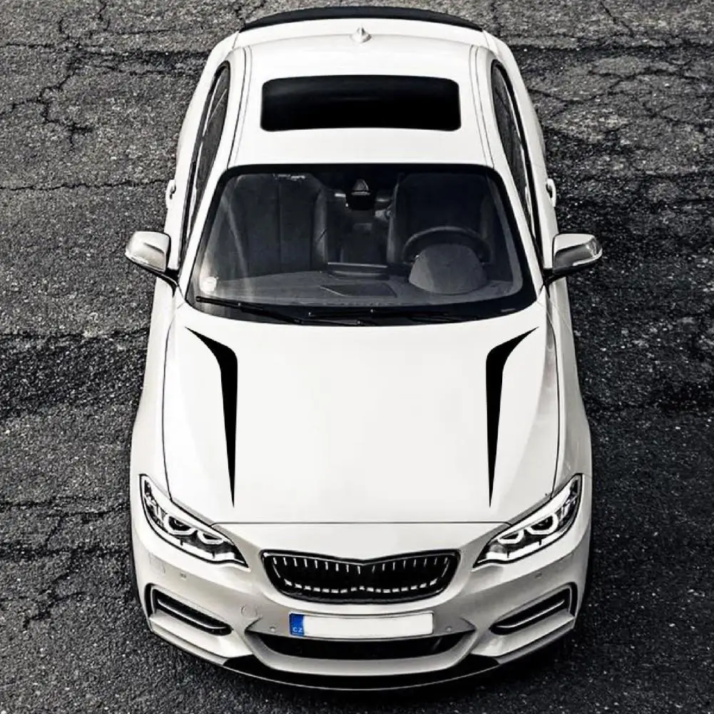 

Длинная полоса 2 шт/лист стильный 100 см х 26 см Водонепроницаемый Авто Пленка тонкий капюшон Стикеры, не морщится, для украшения