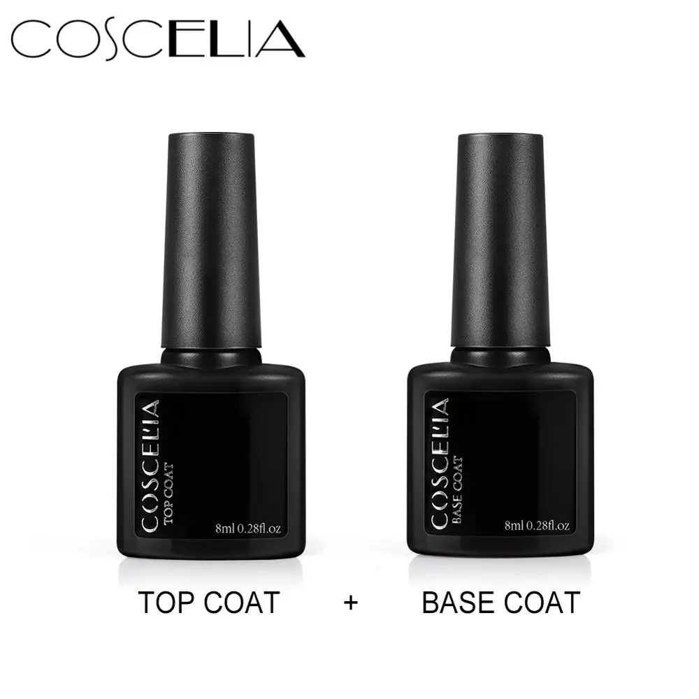 COSCELIA 8 мл верхнее покрытие базовый гель лак для ногтей УФ светодиодный