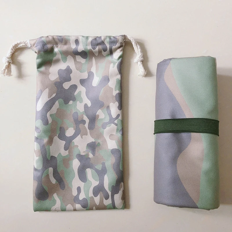 

Portable Drawstring Pockets Bath Towels Elastic Beach Towels Creative Printing Bathing Towels With Storage Bag Home Textile Tool