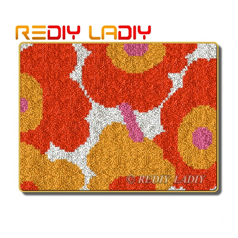 Набор крючков с защелкой ковер вязаный крючком летние цветы акриловая пряжа