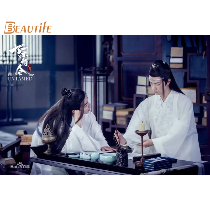 Атласный плакат chenqingling wei wuxian Lan Wangji WANG Yibo с принтом модный Шелковый для дома в