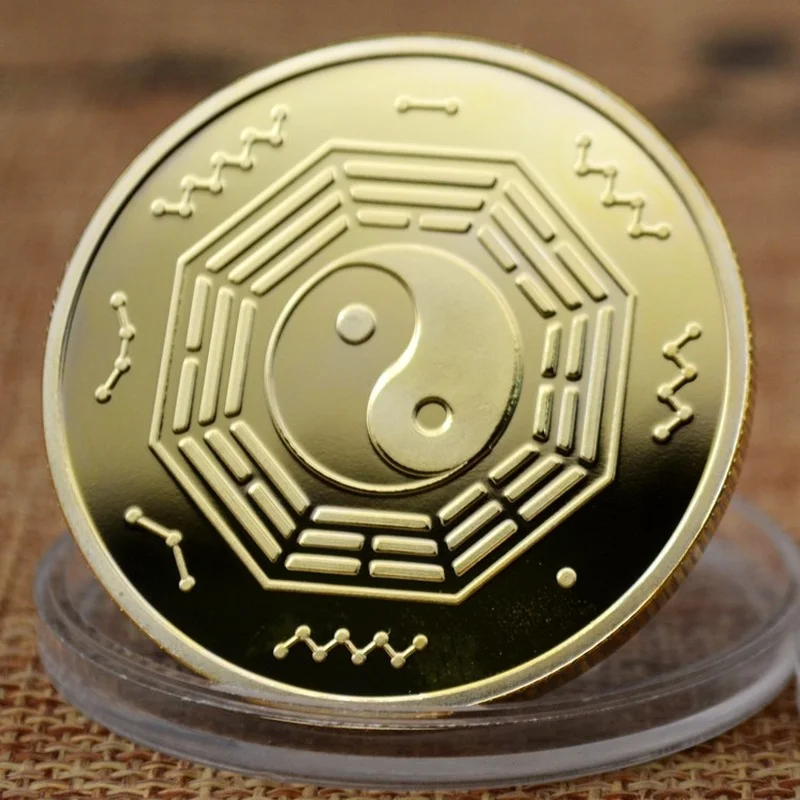 999 Серебро-покрытое и золото-покрытое медальон Четыре Древних Мифических Существа Серия Рельефная Металлическая Памятная Монета Подарок Фэн Шуй На.