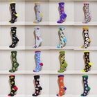 Женские Модные хлопковые носки, носки в Корейском стиле с изображением авокадо, яйца, гамбургеров, пиццы, мороженого, яблока, перца, суши