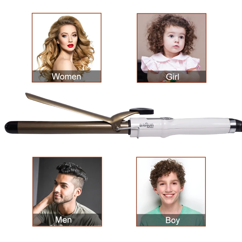 Профессиональный 9 мм Глубокая завивка волос Завивка волнистая машина винт