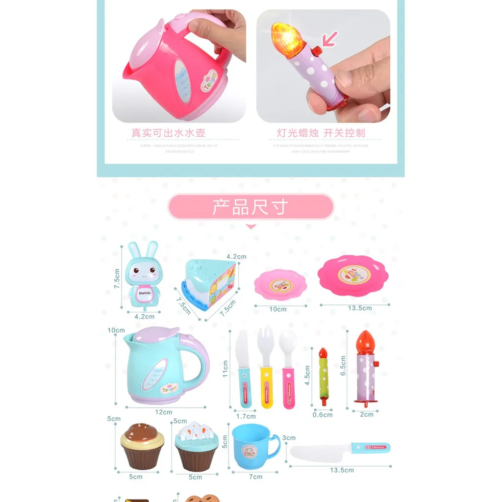 Новые DIY ролевые игры фруктовая резка торт на день рождения кухня еда игрушки Cocina De Juguete игрушка розовый синий подарок для девочек для детей