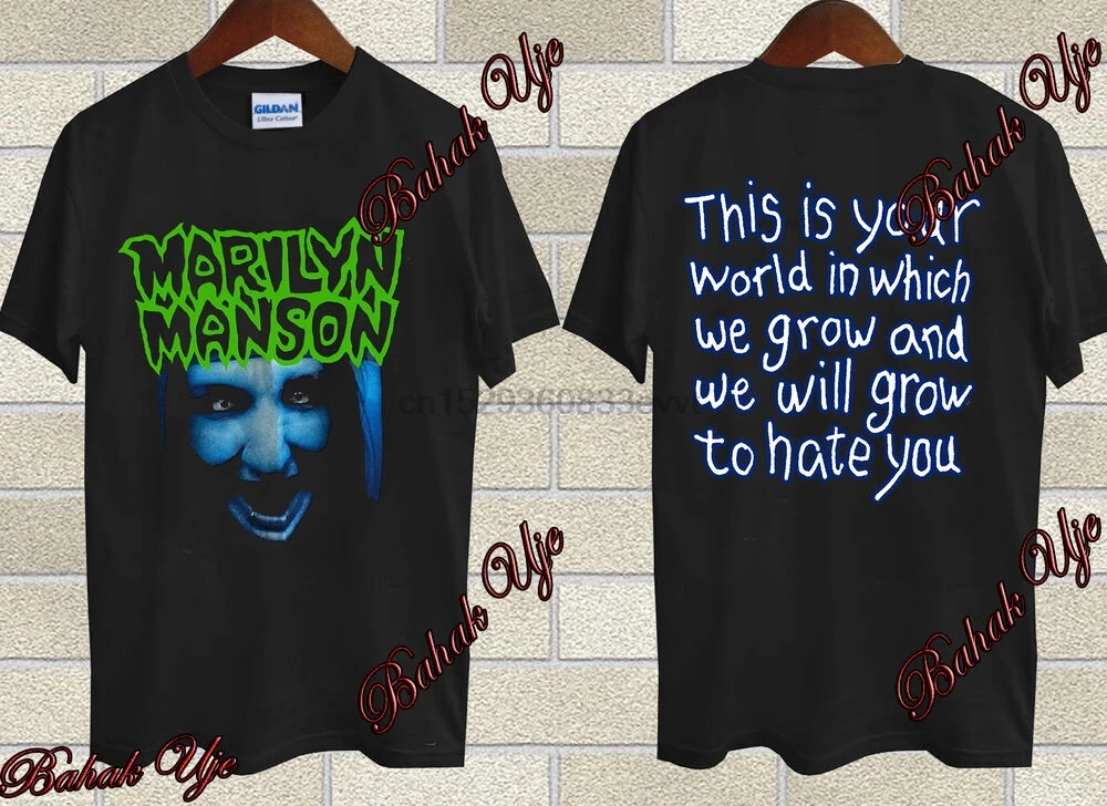 

Rare Marilyn Manson Vintage T Shirt Black 1994 Tour Rock vtg sz S-2XL
