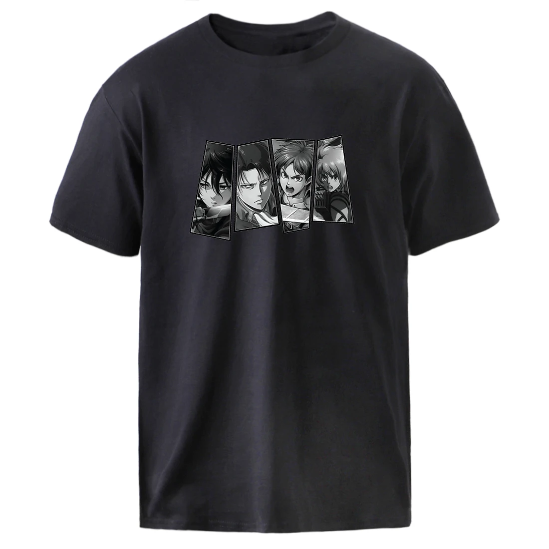 

Футболка мужская оверсайз с принтом «атака на Титанов», Повседневная Свободная рубашка с круглым вырезом, винтажный топ с рисунком аниме в ...